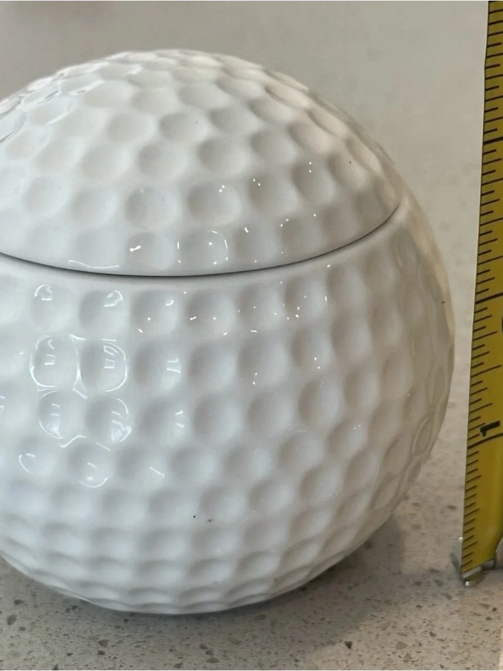 White Dimpled Golf Ball Trinket Dish